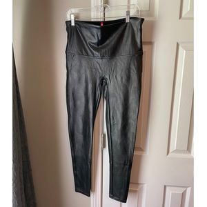 SPANX Faux leather black leggings